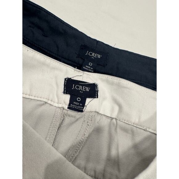 LOT of 2 J.Crew Women's 3.5" Classic Chino Shorts Size 0 Navy Gray Cotton - Picture 5 of 10